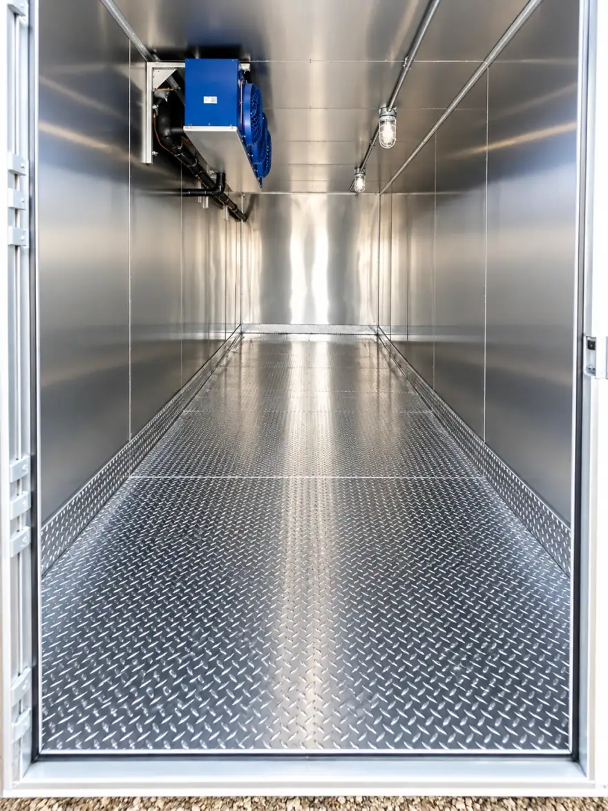 12ft Refrigerated Trailer refrigerated trailer rental: 12ft refrigerated trailer stainless steel interior