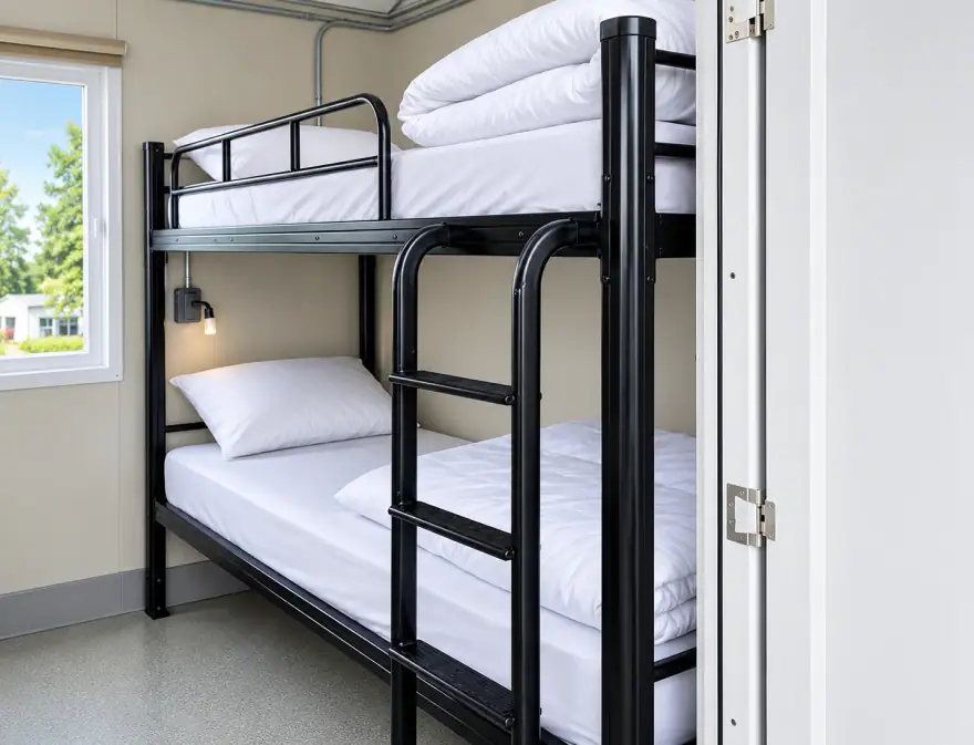 Sleeper Trailer (2 Stalls) bunk bed sleeper trailer: 20ft mobile accommodation bunk room interior