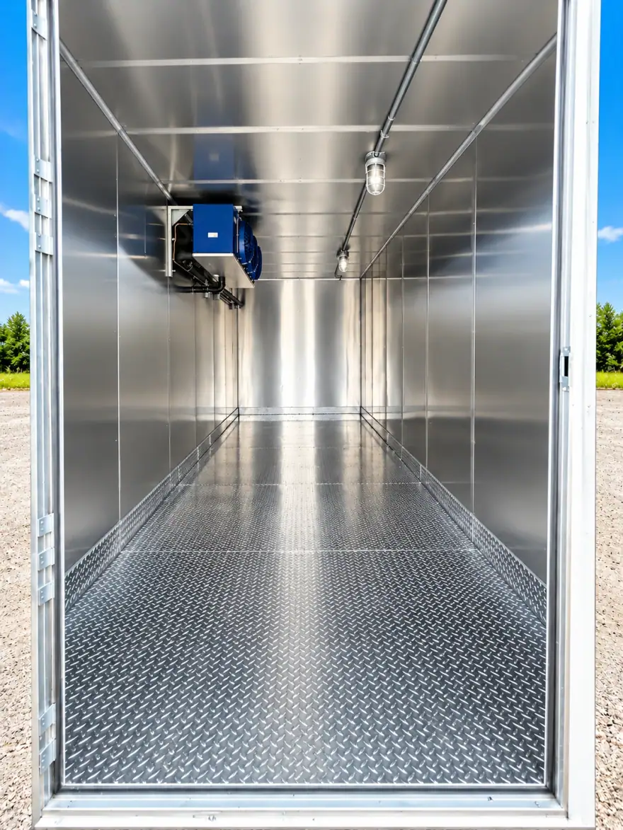 20ft Refrigerated Container refrigerated trailer rental: 20ft refrigerated trailer cold storage interior