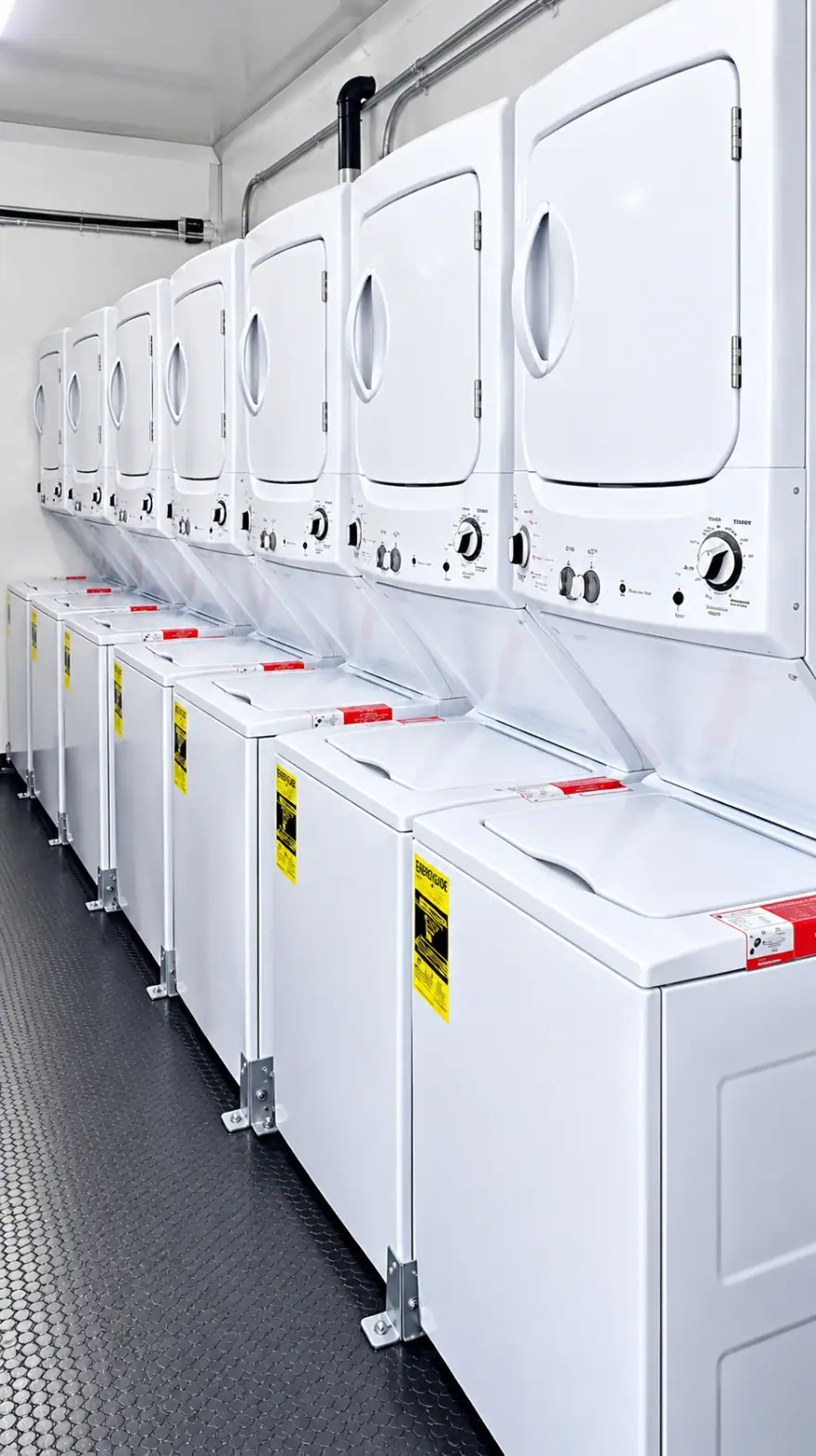 24ft Laundry Trailer mobile laundry trailer: 24ft mobile laundry trailer washer dryer interior
