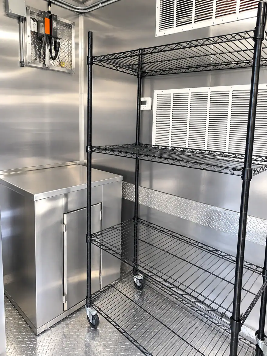 26ft Baby Bulk Kitchen mobile commercial kitchen trailer: 26ft baby bulk kitchen trailer interior