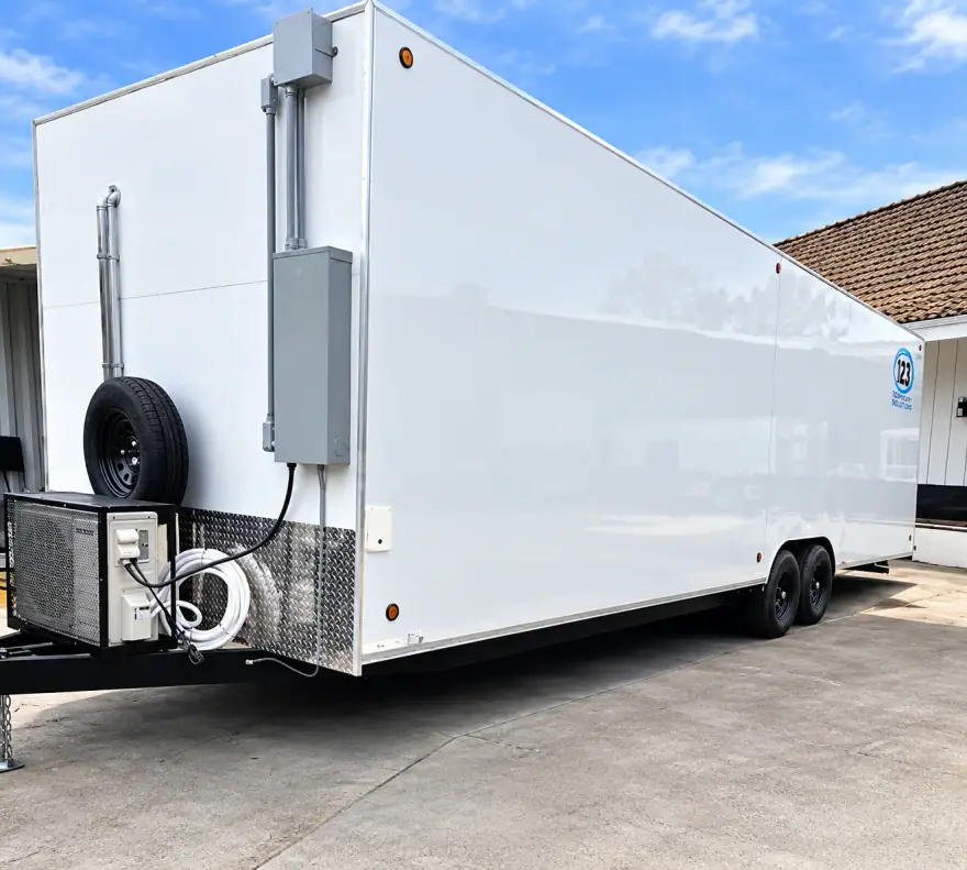30ft Conveyor Dishwashing Trailer commercial dishwashing trailer: commercial conveyor trailer rental