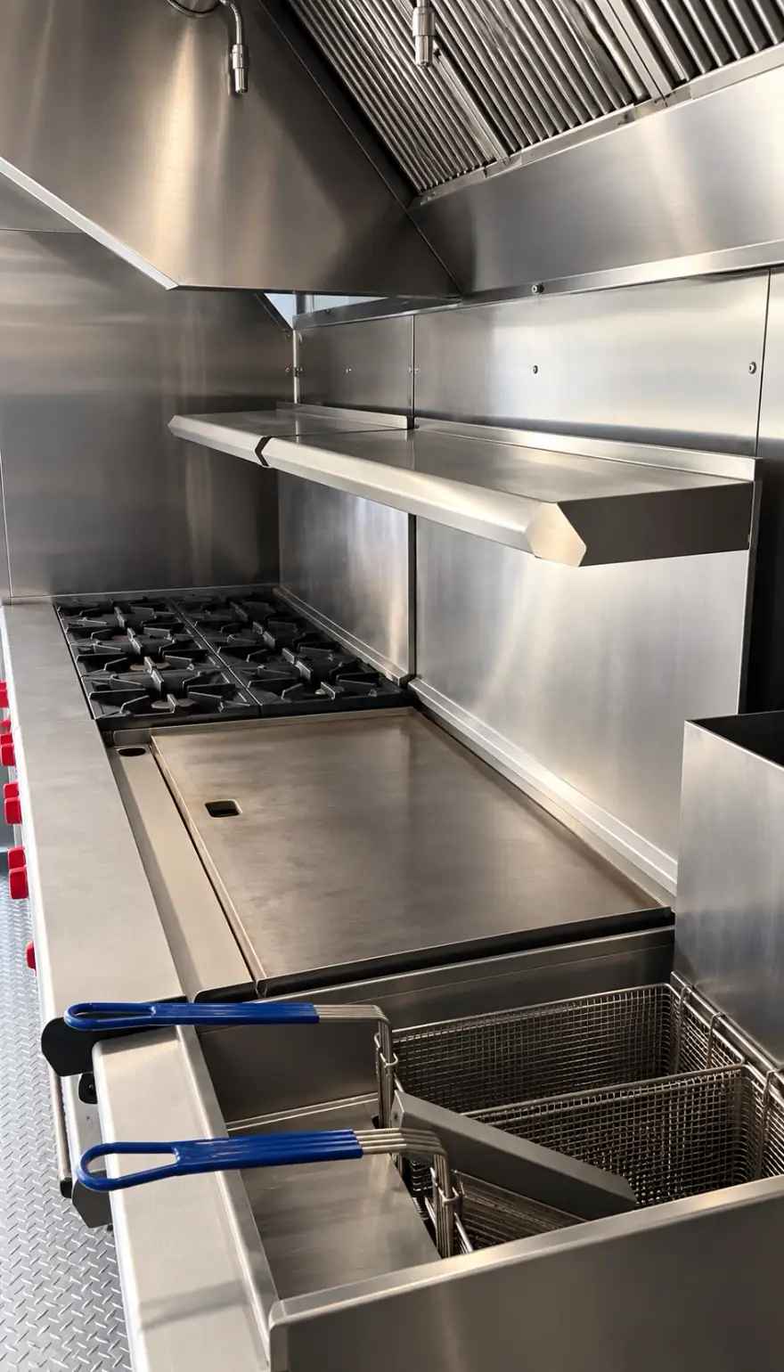 40ft Mobile Kitchen mobile commercial kitchen trailer: commercial kitchen trailer griddle range deep fryer