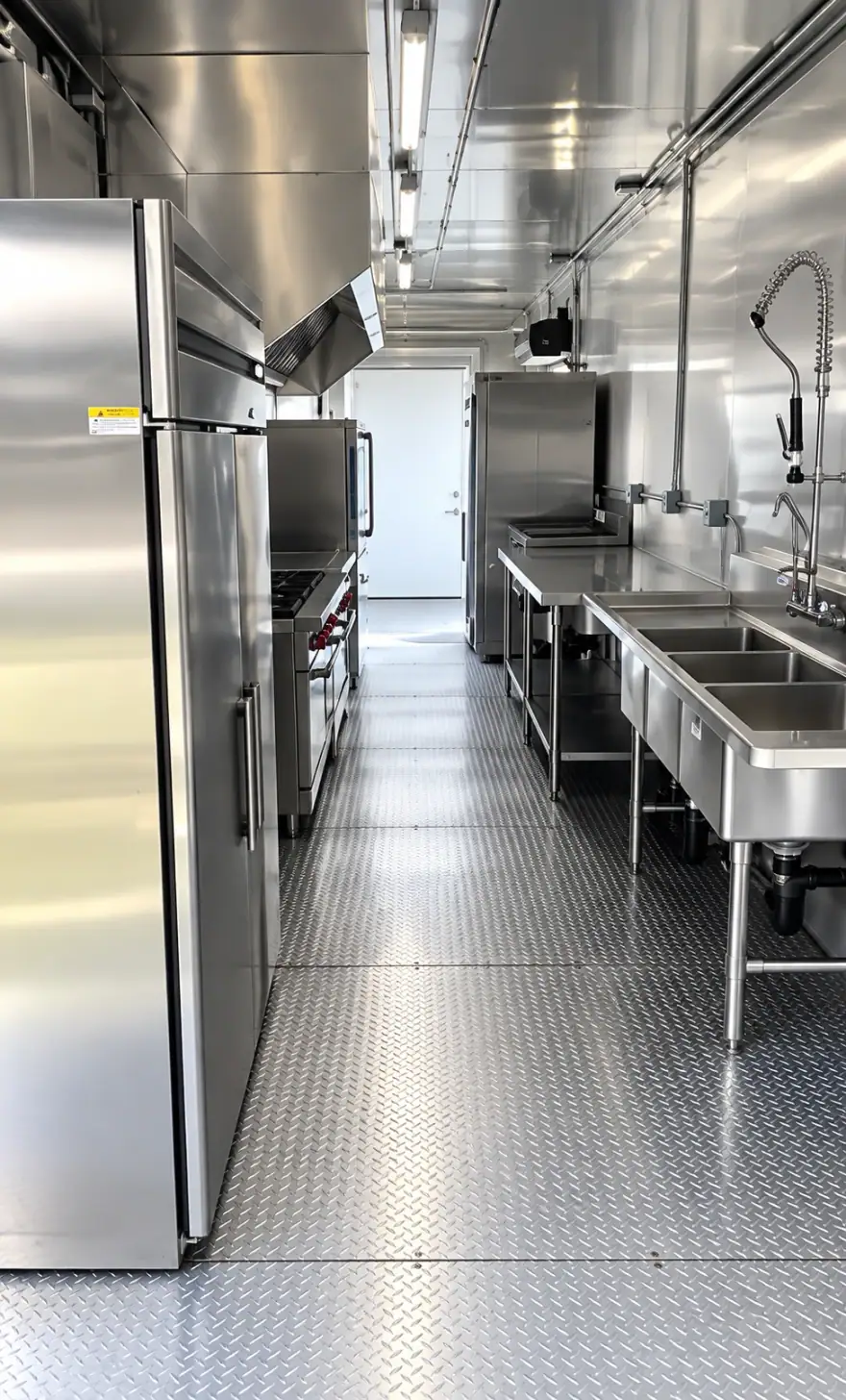 38ft Mobile Kitchen mobile commercial kitchen trailer: commercial kitchen trailer refrigeration wash station