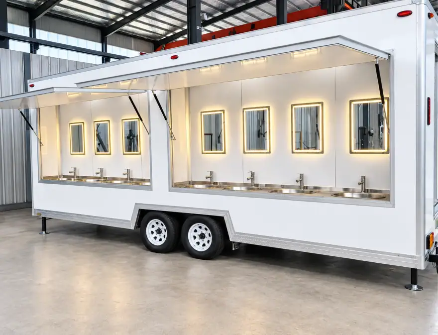 Handwashing Sink Trailer commercial dishwashing trailer: hand washing sink trailer six station
