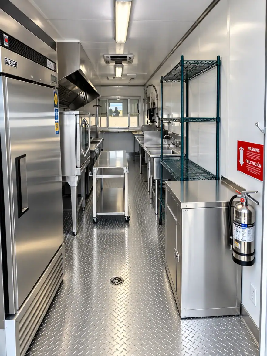 24ft Mobile Kitchen mobile commercial kitchen trailer: mobile commercial kitchen entry view
